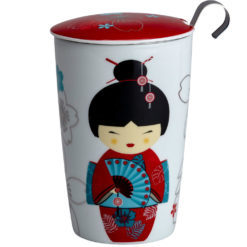 Eigenart TeaEve theebeker little geisha rood voor losse thee
